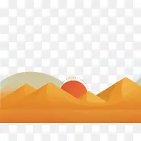 扁平化日出风景-空若网 扁平化日出风景-空若网