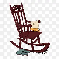 手绘古风摇椅免抠图-空若网 手绘古风摇椅免抠图-空若网