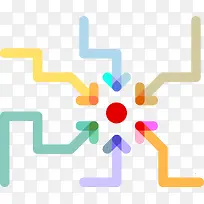 多彩箭头线条-空若网 多彩箭头线条-空若网