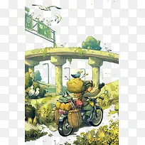 卡通高架桥-空若网 卡通高架桥-空若网