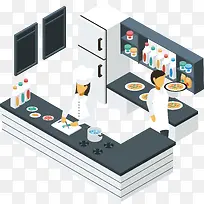 高级餐厅厨房-空若网 高级餐厅厨房-空若网