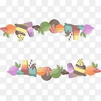 彩色雪糕边框-空若网 彩色雪糕边框-空若网