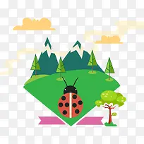 小清新昆虫矢量图片-空若网 小清新昆虫矢量图片-空若网