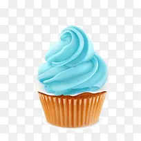 蓝色卡通纸杯蛋糕矢量图-空若网 蓝色卡通纸杯蛋糕矢量图-空若网