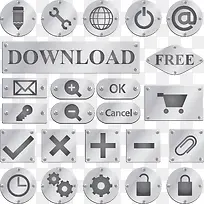 网络相关金属质感图标标牌-空若网 网络相关金属质感图标标牌-空若网