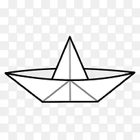 手绘的卡通白色纸船-空若网 手绘的卡通白色纸船-空若网