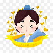 卡通手绘七夕情人节牛郎-空若网 卡通手绘七夕情人节牛郎-空若网