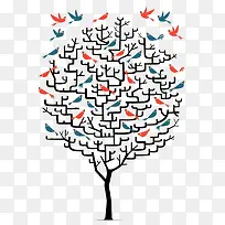 手绘抽象树-空若网 手绘抽象树-空若网