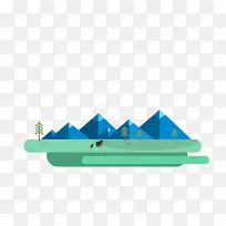 卡通三角形山峦-空若网 卡通三角形山峦-空若网