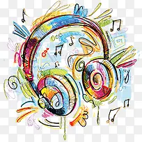 卡通手绘耳机-空若网 卡通手绘耳机-空若网