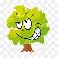坏笑表情树矢量图-空若网 坏笑表情树矢量图-空若网