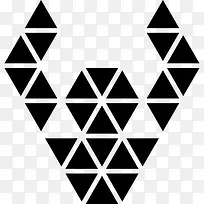 多边形装饰小三角形图标-空若网 多边形装饰小三角形图标-空若网