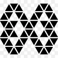 多边形对称装饰像蝴蝶的翅膀图标-空若网 多边形对称装饰像蝴蝶的翅膀图标-空若网