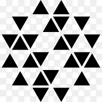 多边形形状的三角形装饰图标-空若网 多边形形状的三角形装饰图标-空若网