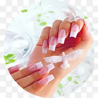 白色法式美甲造型-空若网 白色法式美甲造型-空若网