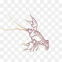 手绘小龙虾设计素材-空若网 手绘小龙虾设计素材-空若网