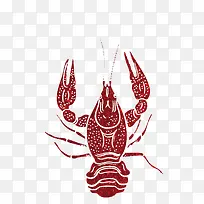 小龙虾装饰图案设计-空若网 小龙虾装饰图案设计-空若网