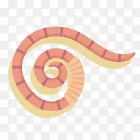 一只可爱的卡通矢量蚯蚓-空若网 一只可爱的卡通矢量蚯蚓-空若网