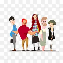 扁平化卡通形象素材-空若网 扁平化卡通形象素材-空若网