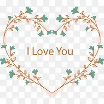 情人节创意藤蔓爱心-空若网 情人节创意藤蔓爱心-空若网