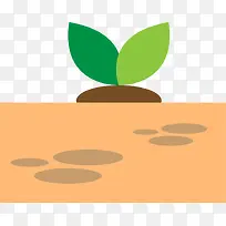 卡通春季泥土草苗-空若网 卡通春季泥土草苗-空若网