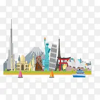 世界地标建筑免抠下载-空若网 世界地标建筑免抠下载-空若网