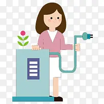 节约资源人像矢量-空若网 节约资源人像矢量-空若网