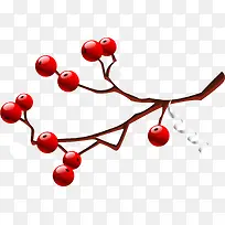 红色简约树枝-空若网 红色简约树枝-空若网