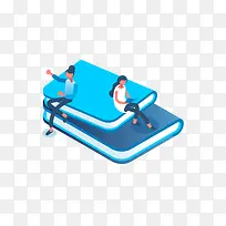 2.5D看书学习立体插画-空若网 2.5D看书学习立体插画-空若网