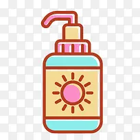 彩色扁平化洗手液元素-空若网 彩色扁平化洗手液元素-空若网