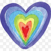 手绘水彩爱心花纹-空若网 手绘水彩爱心花纹-空若网