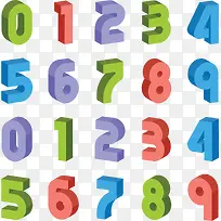 不同方向立体数字-空若网 不同方向立体数字-空若网