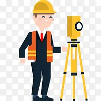 带安全帽勘测员测量员-空若网 带安全帽勘测员测量员-空若网