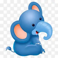 蓝色长鼻子大笨象-空若网 蓝色长鼻子大笨象-空若网