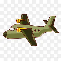 绿色直升机手绘卡通可爱飞行飞机-空若网 绿色直升机手绘卡通可爱飞行飞机-空若网