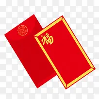长方形福字新年红包-空若网 长方形福字新年红包-空若网