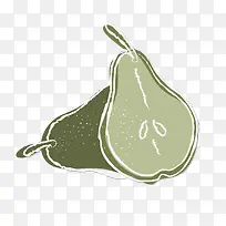 手绘梨PNG下载-空若网 手绘梨PNG下载-空若网