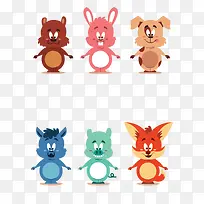 可爱动物矢量-空若网 可爱动物矢量-空若网