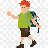 矢量图绿衬衫红发男孩-空若网 矢量图绿衬衫红发男孩-空若网