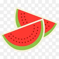 扁平化夏季西瓜元素-空若网 扁平化夏季西瓜元素-空若网