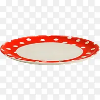 实物红色圆点盘子-空若网 实物红色圆点盘子-空若网