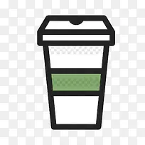 线稿奶茶杯子-空若网 线稿奶茶杯子-空若网