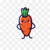 Q版可爱插画卡通胡萝卜-空若网 Q版可爱插画卡通胡萝卜-空若网