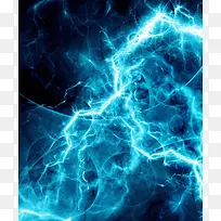 蓝色闪电背景-空若网 蓝色闪电背景-空若网