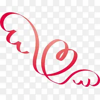 红色绸带翅膀爱心-空若网 红色绸带翅膀爱心-空若网