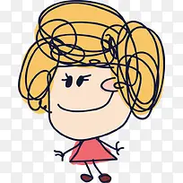 手绘可爱卡通小人-空若网 手绘可爱卡通小人-空若网