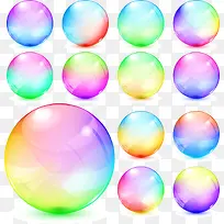 彩色泡泡矢量-空若网 彩色泡泡矢量-空若网