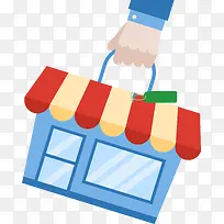 矢量手绘手拎箱子-空若网 矢量手绘手拎箱子-空若网