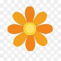 橙色小花手绘素材-空若网 橙色小花手绘素材-空若网