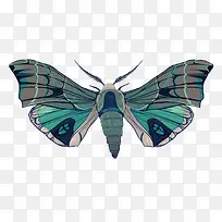 矢量卡通蓝色飞蛾-空若网 矢量卡通蓝色飞蛾-空若网